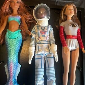 Barbie Mermaid and Space Explorer Doll Set with Red and Blue Accents